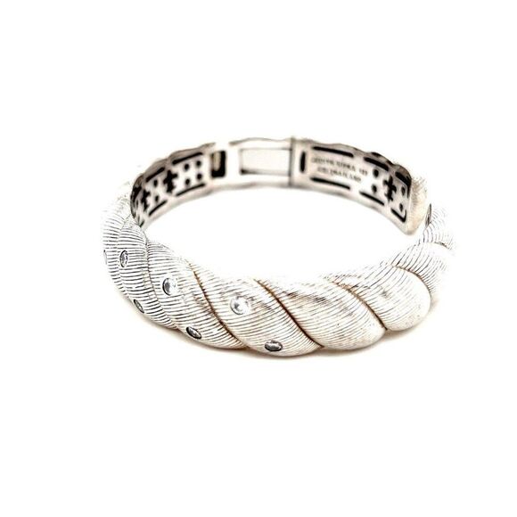 Judith Ripka 925 Cz Braid Design Cuff - Picture 5 of 11